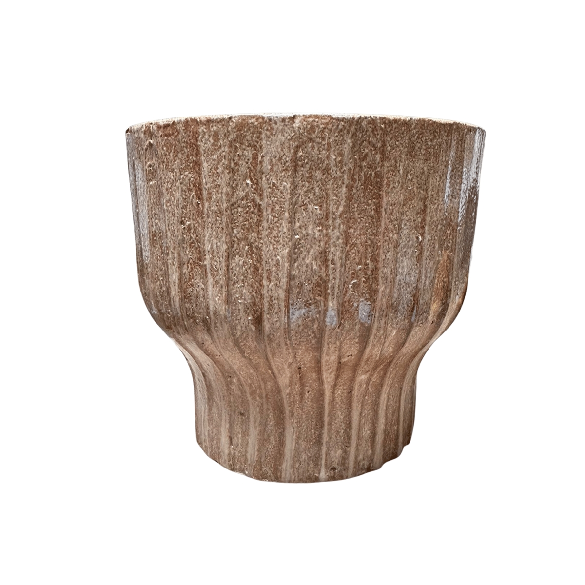 Cache-pot céramique déco marron ø29 ht 26cm